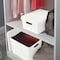 Simplify Storage Tote W/ Lid, 10-7/8 in L x 14-1/2 in W x 10-7/8 in H, White, Plastic 25925-WHITE - alternate 2